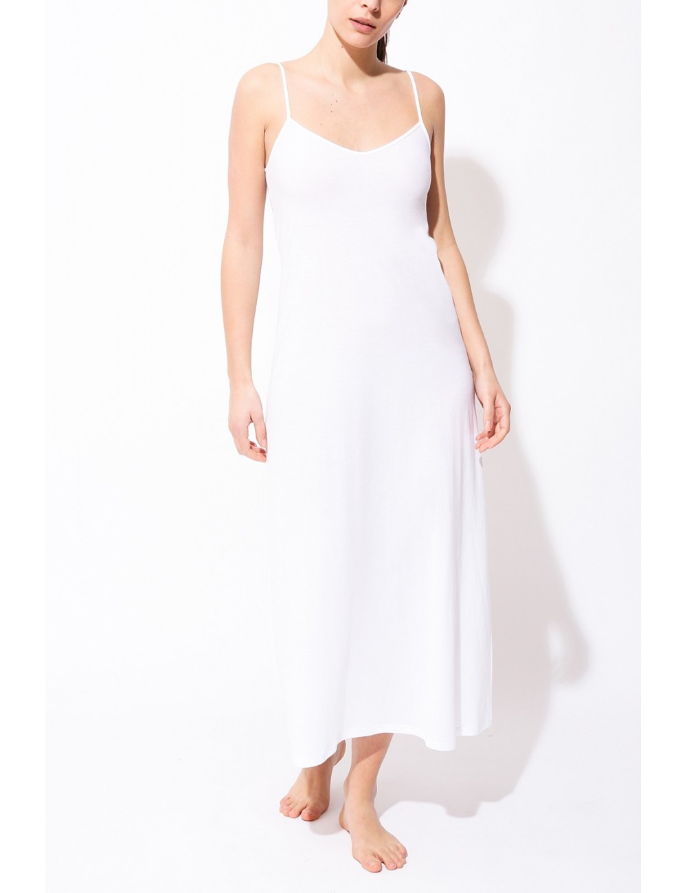 Long Slip Dress - Organic Cotton - Nourishing - The Back Label the  Wellnesswear